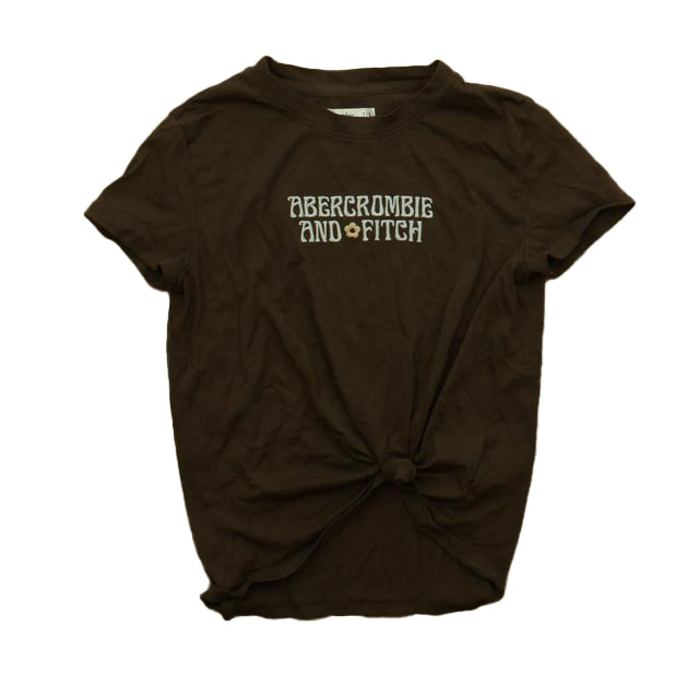 Abercrombie Girls Brown T-Shirt Size: 7-8 Years