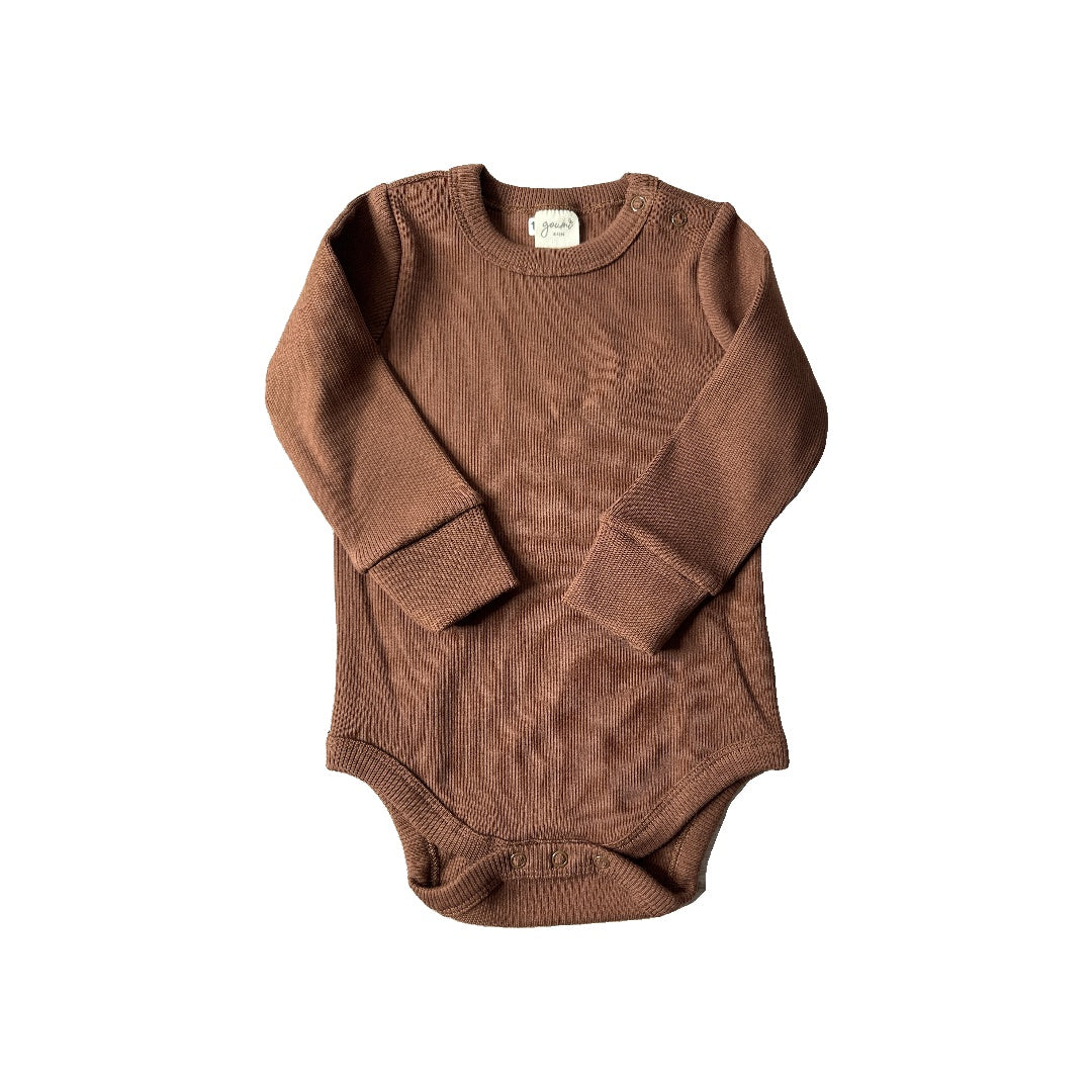 Goumi Unisex Brown Onesie Size: 6-12 months Brown