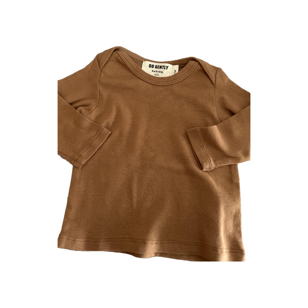 Go Gently Unisex Brown Pajamas Size: 6-12 months Brown