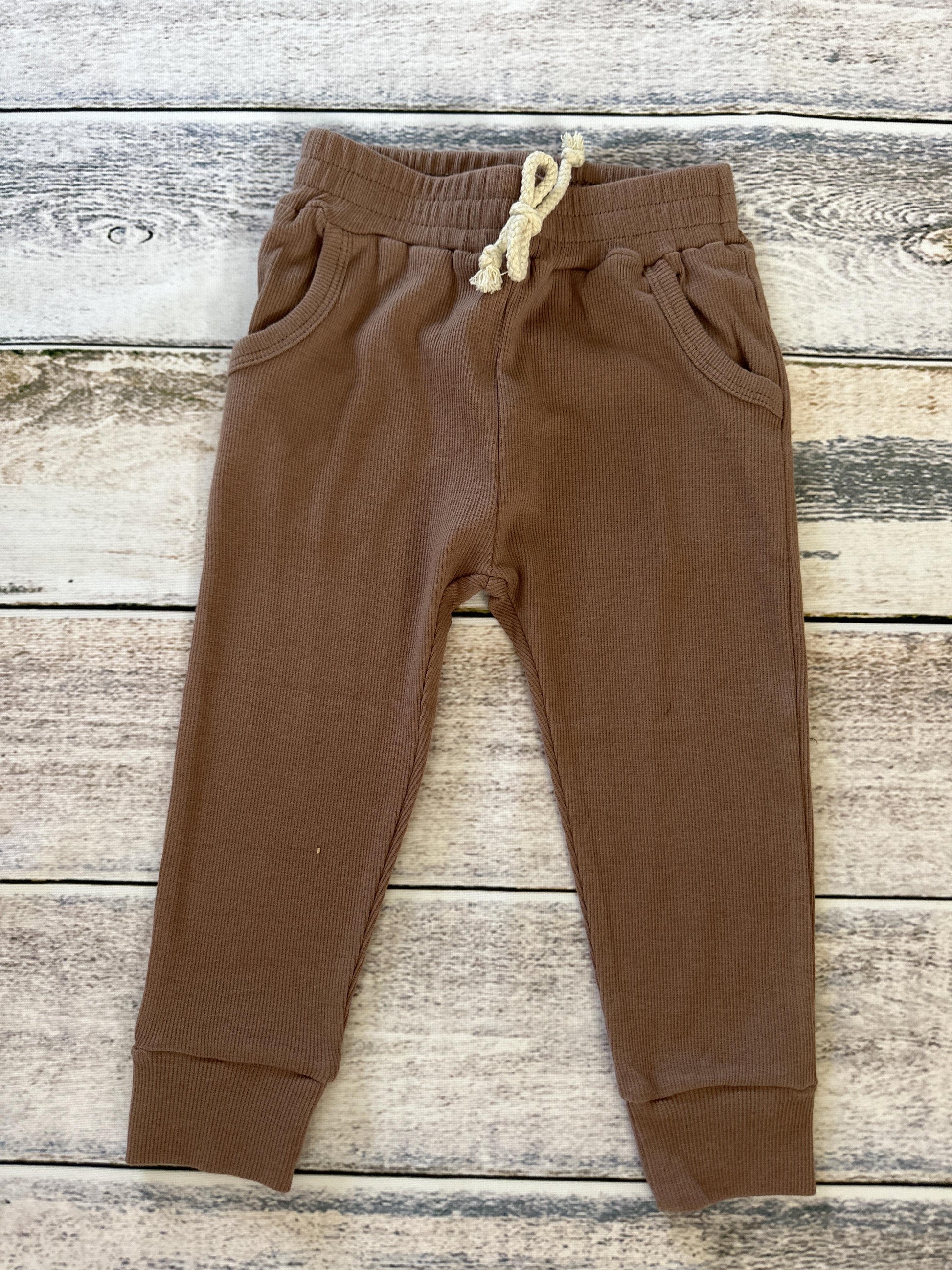 Little Organic co Unisex Brown Pants Size: 18-24 months Brown