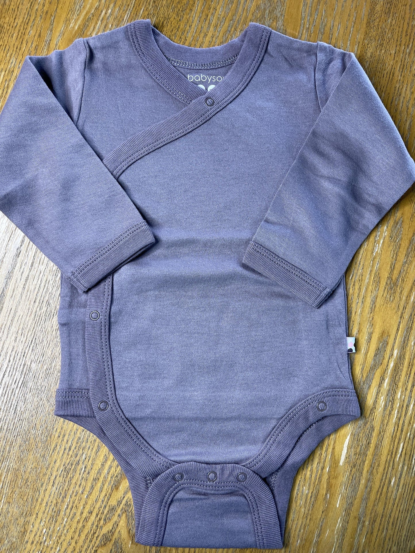 Babysoy Unisex Brown Onesie Size: 12 months Brown