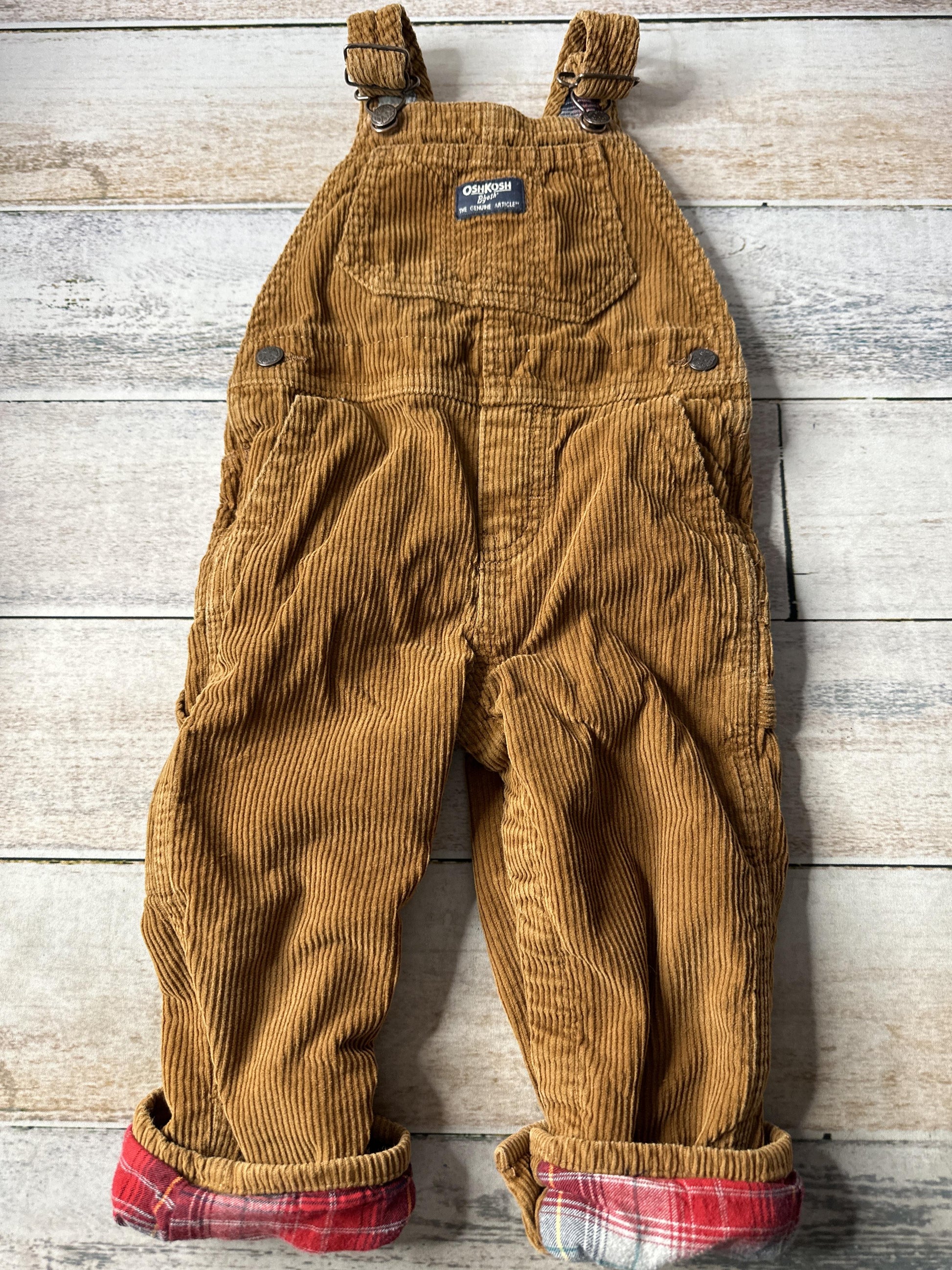 OshKosh Unisex Brown Overalls Size: 24 months Brown