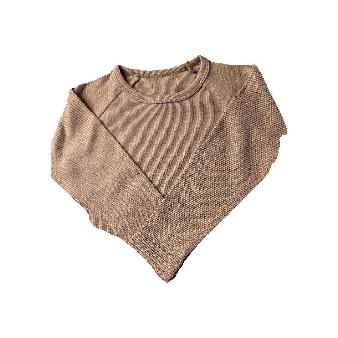 Unisex Brown Long Sleeve Shirt Size: 3T Brown