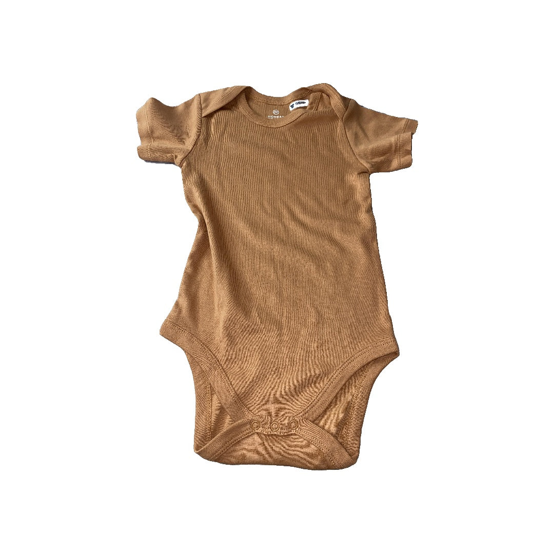 Honest Co Unisex Brown Onesie Size: 18 months Brown
