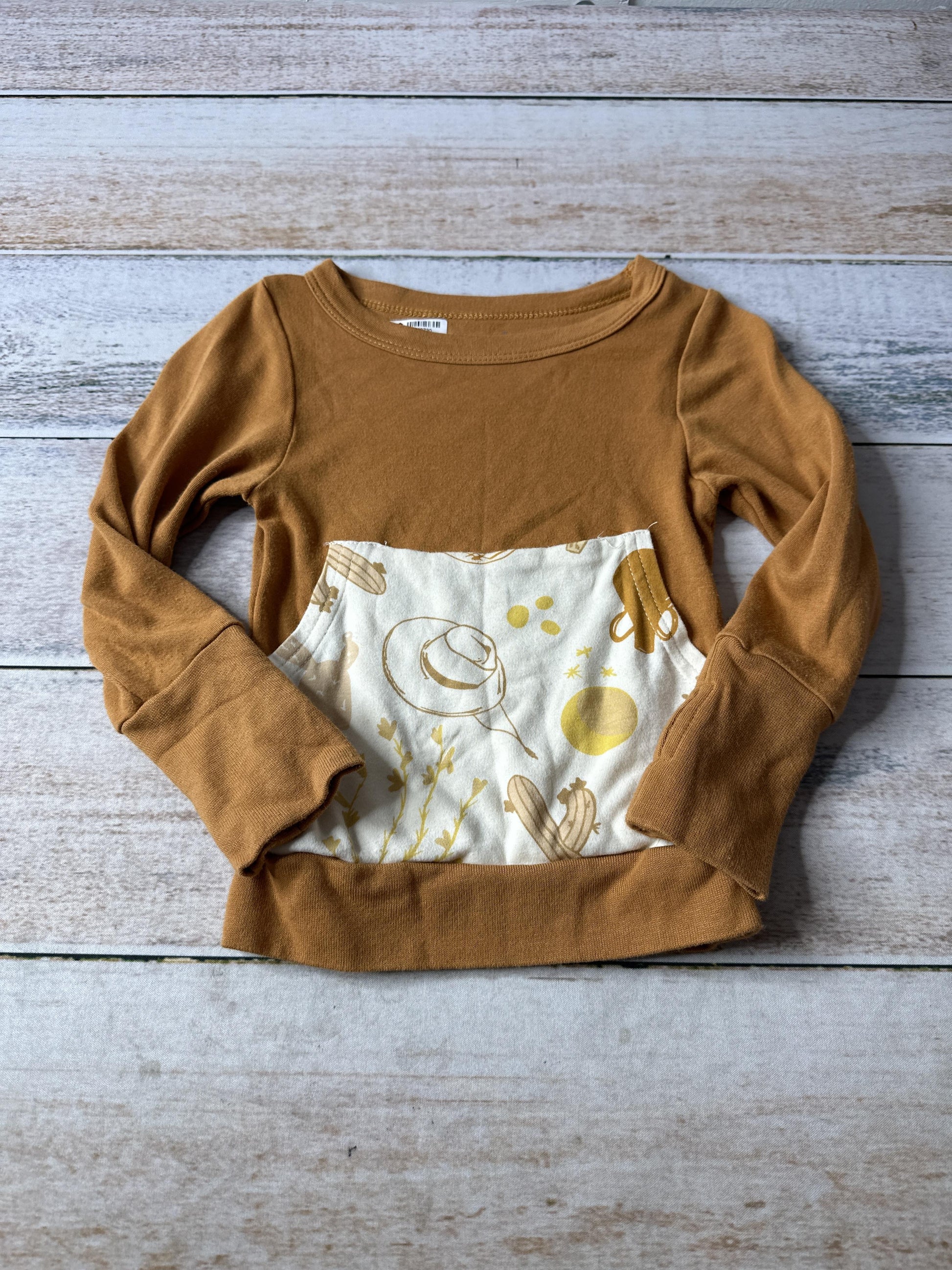 Goumi Boys Brown Long Sleeve Shirt Size: 2T Brown
