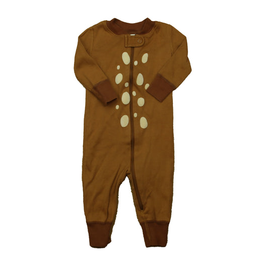 Hanna Andersson Boys Brown 1-piece Non-footed Pajamas Size: 3-6 Months
