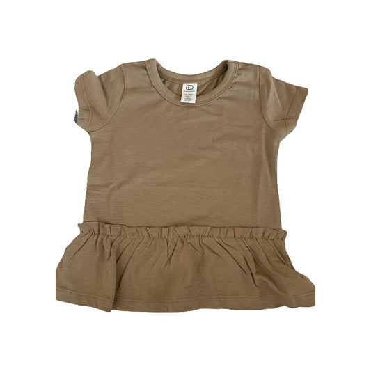 Colored Organics Girls Brown Shirt Size: 12-18 months Brown
