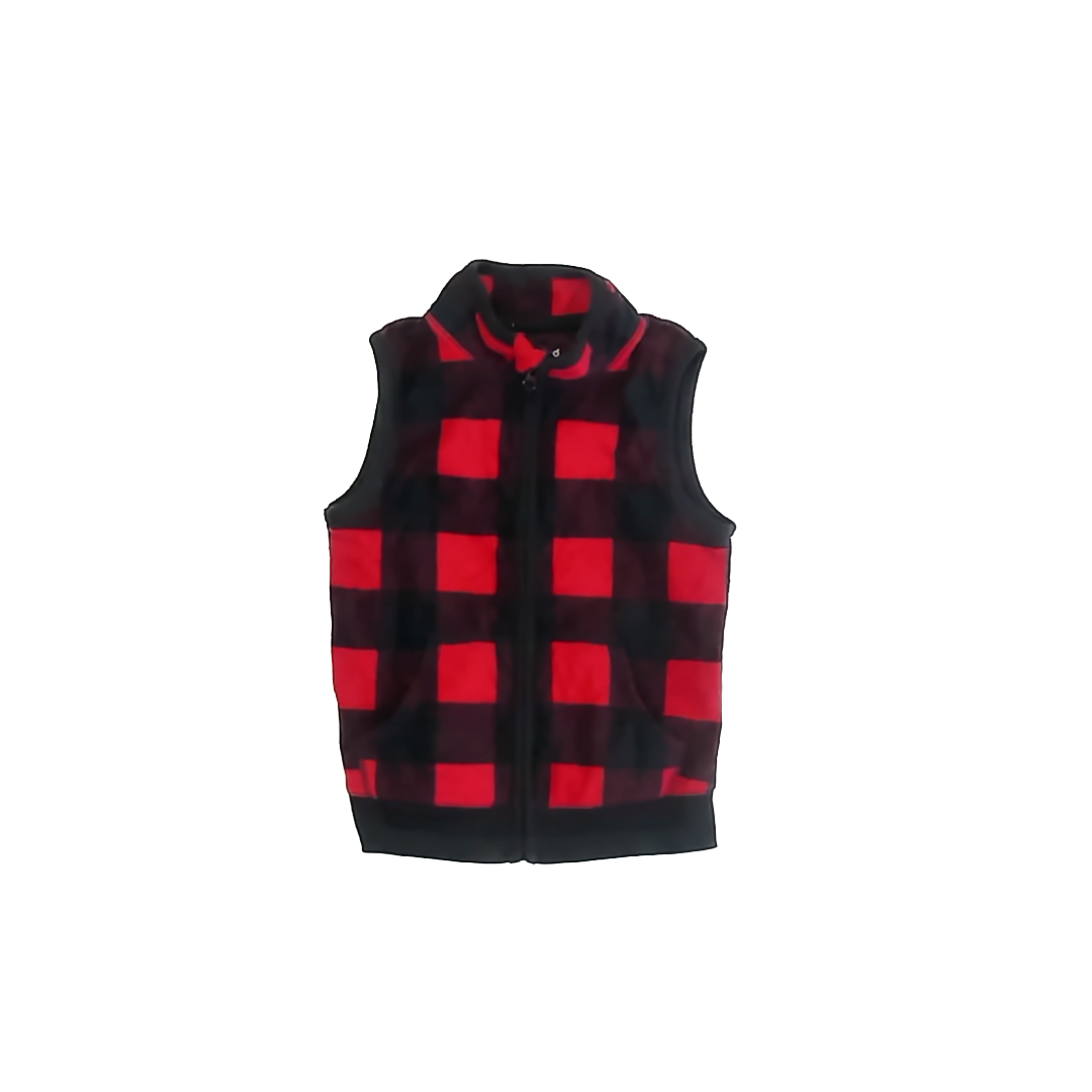Jumping Beans Boys Buffalo Plaid Vest Size: 4T Buffalo Plaid