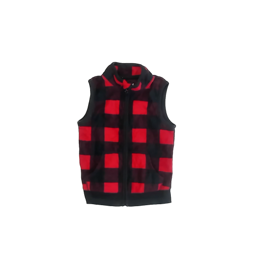 Jumping Beans Boys Buffalo Plaid Vest Size: 4T Buffalo Plaid