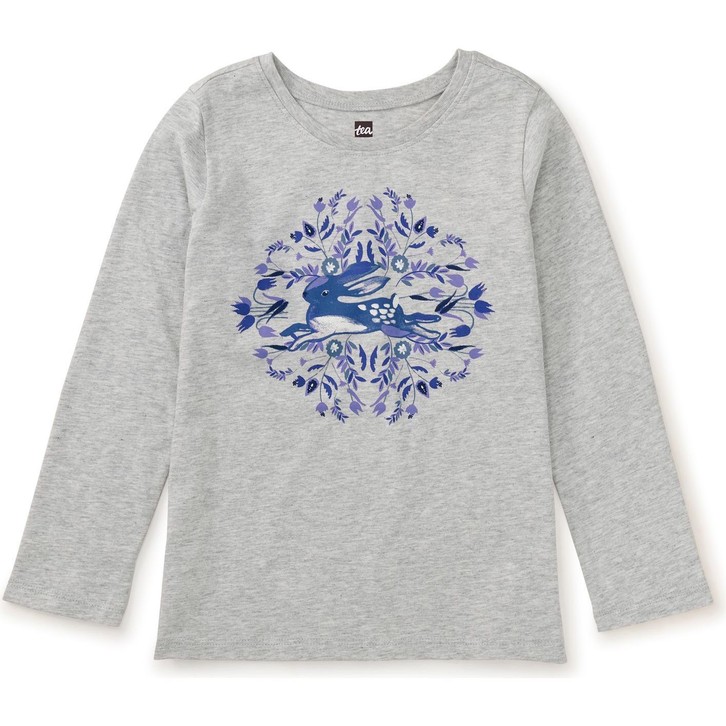 Tea Collection Girls Bunny Tile Long Sleeve T-Shirt Size: 14 Years Bunny Tile
