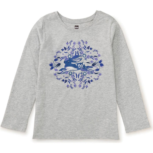 Tea Collection Girls Bunny Tile Long Sleeve T-Shirt Size: 14 Years Bunny Tile