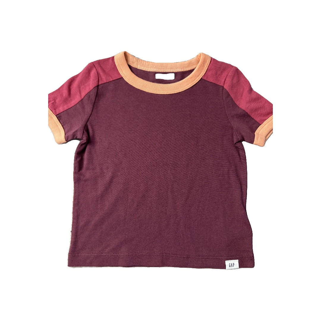 Gap Unisex Burgundy | Coral T-Shirt Size: 12-18 months Burgundy | Coral