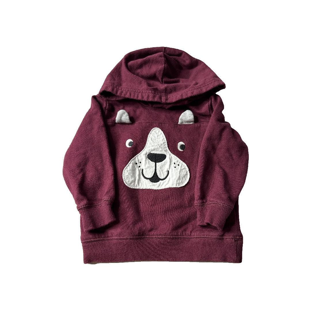 Carters Boys Burgundy | dog Hoodie Size: 12 months Burgundy | dog