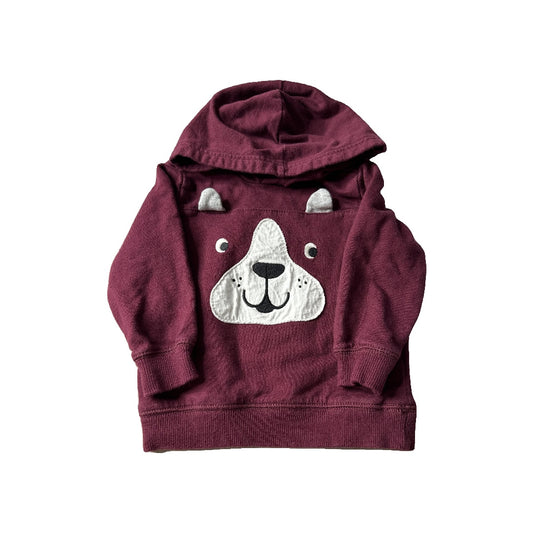 Carters Boys Burgundy | dog Hoodie Size: 12 months Burgundy | dog