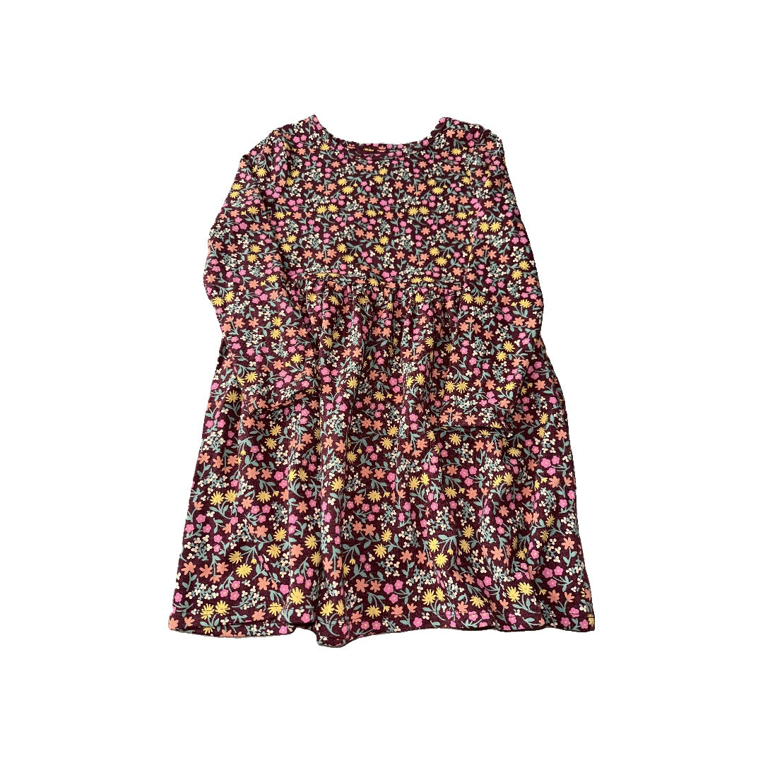 Cat & Jack Girls Burgundy | Flowers Dress Size: 5T Burgundy | Flowers