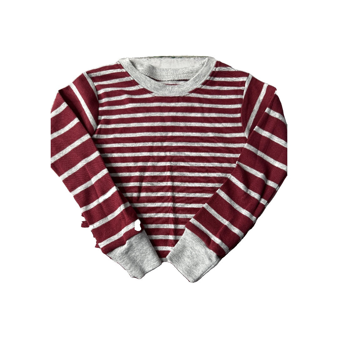 Carters Unisex Burgundy | Grey Pajamas Size: 2T Burgundy | Grey