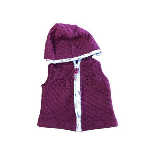 Carters Unisex Burgundy | Pink floral Vest Size: 3 months Burgundy | Pink floral