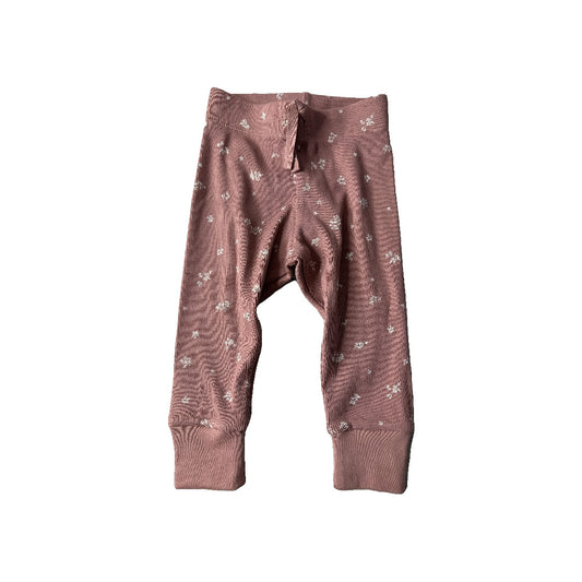 Colored Organics Unisex Burgundy | pink | White Pants Size: 6-12 months Burgundy | pink | White