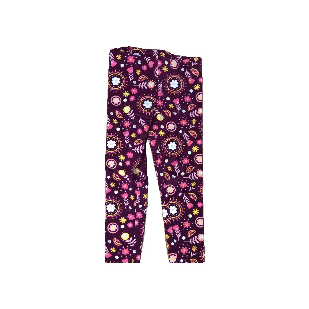 Carters Girls Burgundy | pink | Wool White | Yellow Pants Size: 4T Burgundy | pink | Wool White | Yellow