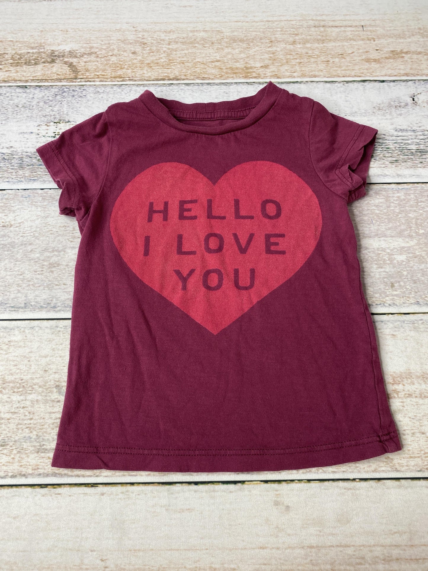 Peek Girls Burgundy | Text T-Shirt Size: 6-12 months Burgundy | Text
