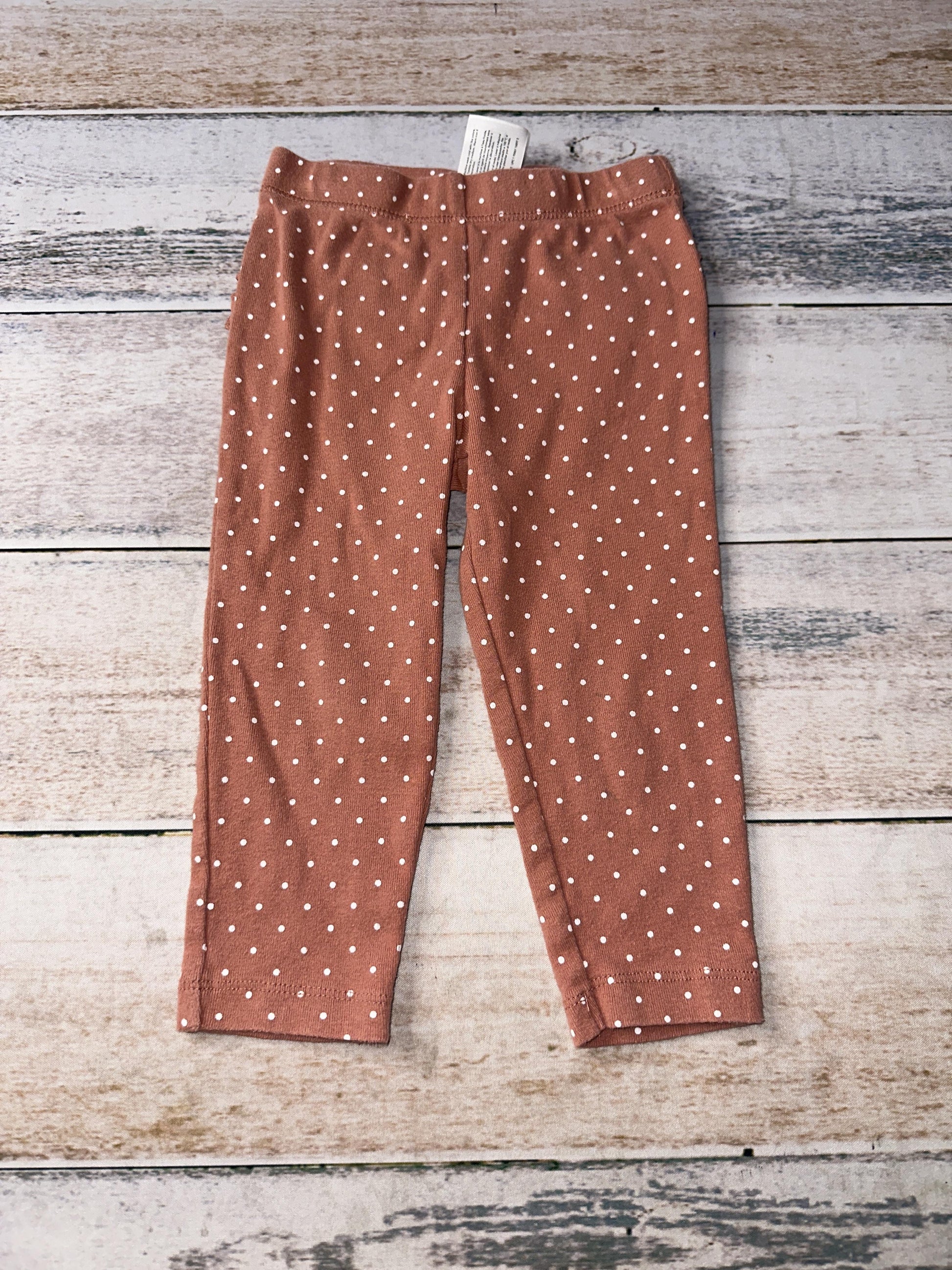 Carters Girls Burgundy | White Pants Size: 18 months Burgundy | White