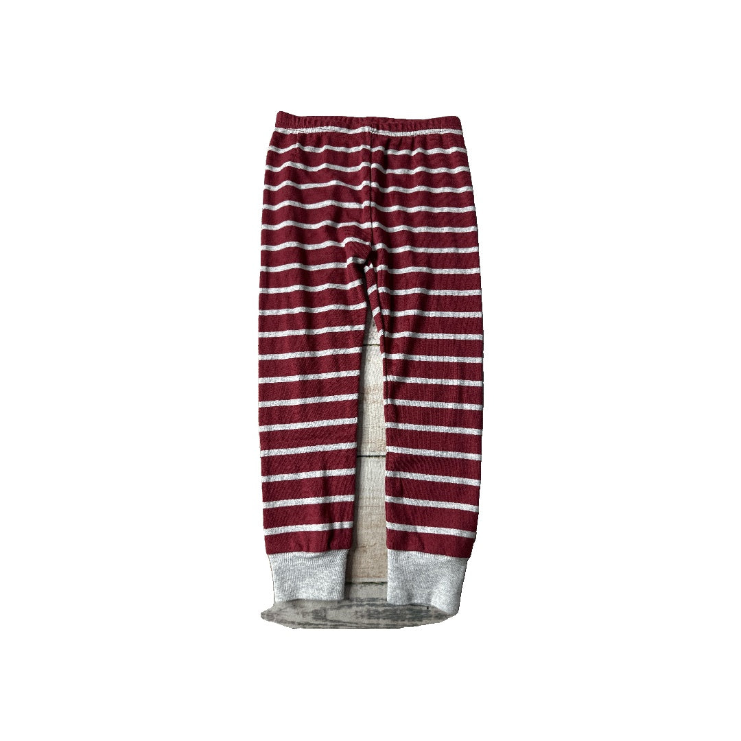 Carters Unisex Burgundy | White Pajamas Size: 3T Burgundy | White