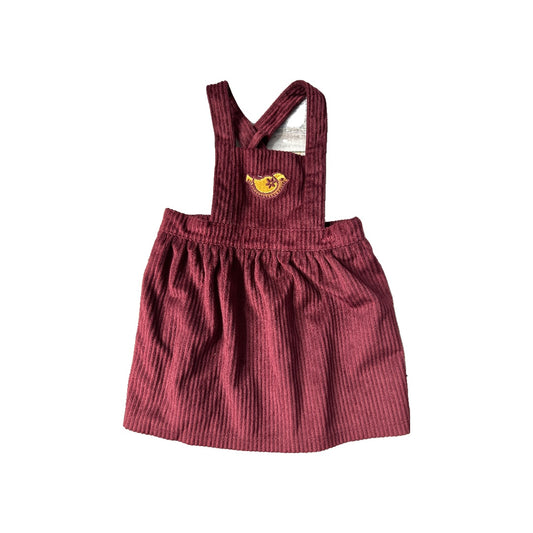 WonderNation Girls Burgundy Dress Size: 0-3 months Burgundy