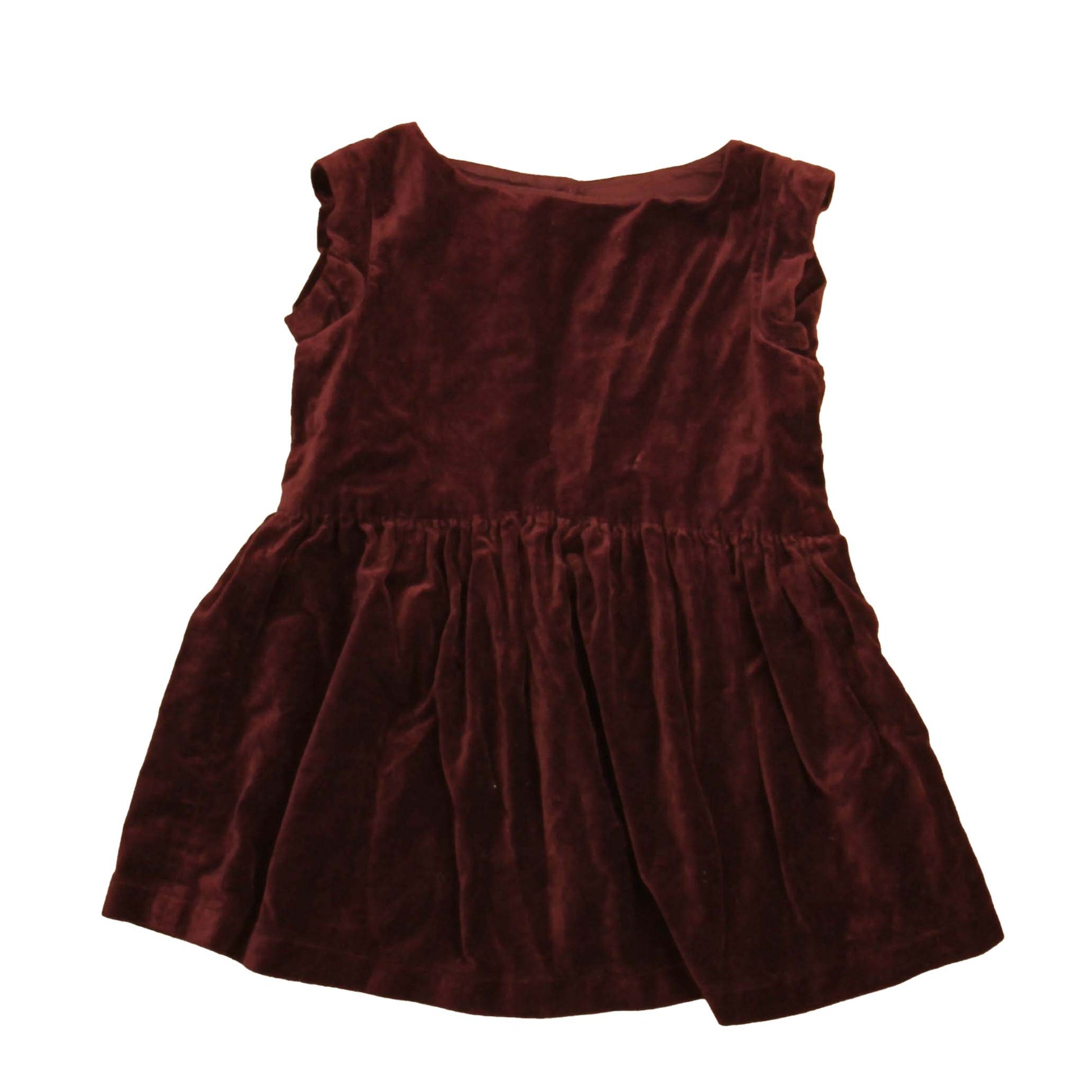 Bonton Girls Burgundy Dress Size: 4T Burgundy