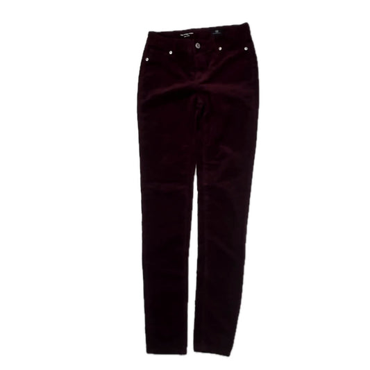 Adriano Goldschmied Girls Burgundy Jeggings Size: 16 Years Burgundy
