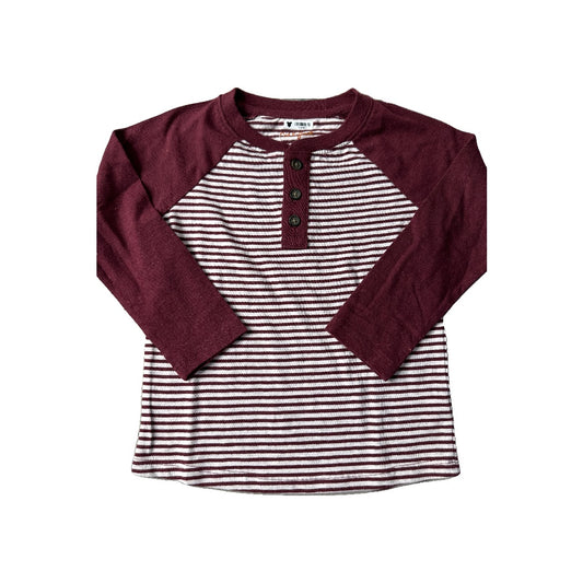 Cat & Jack Boys Burgundy Long Sleeve T-Shirt Size: 3T Burgundy