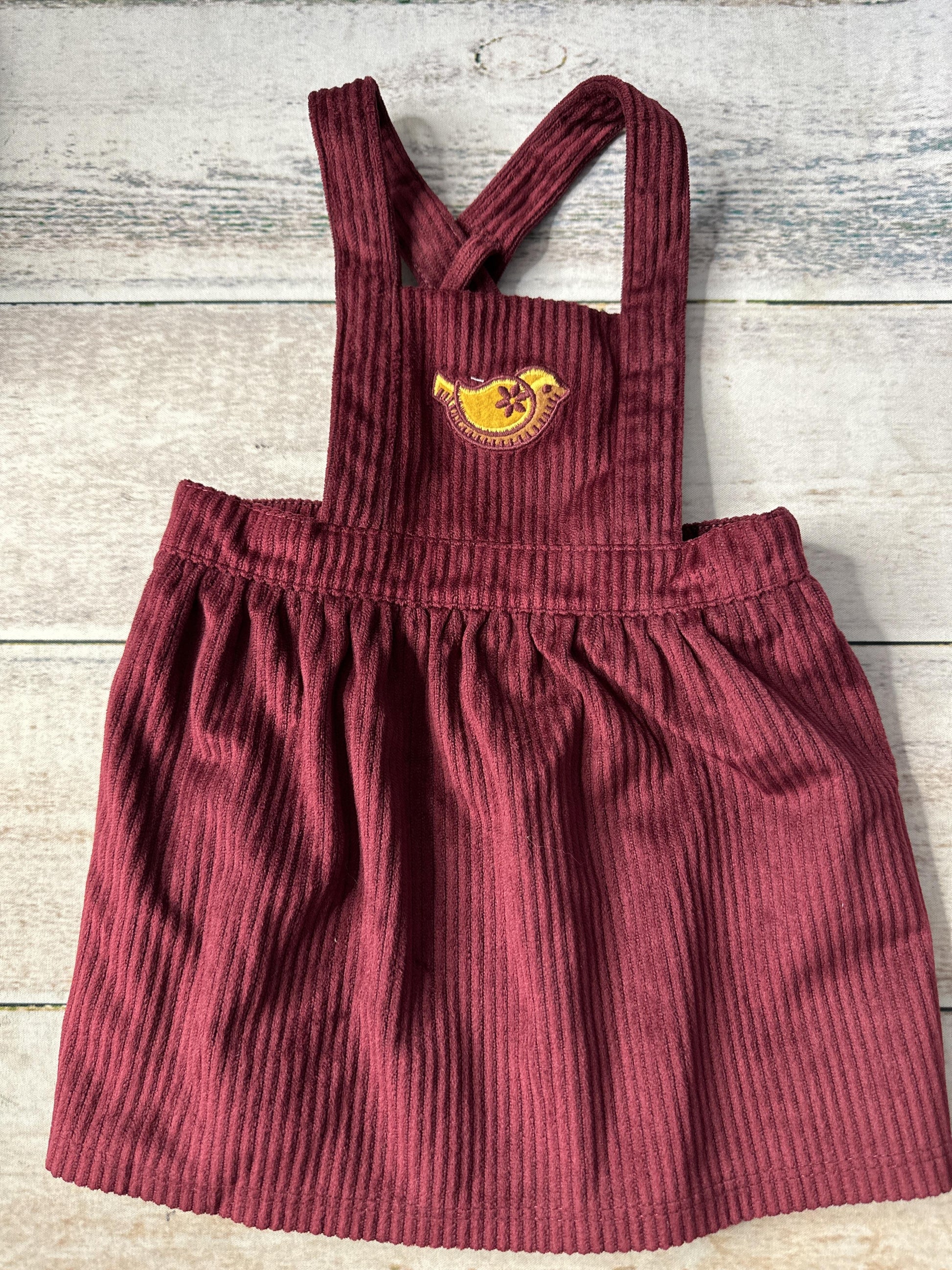 WonderNation Girls Burgundy Dress Size: 0-3 months Burgundy