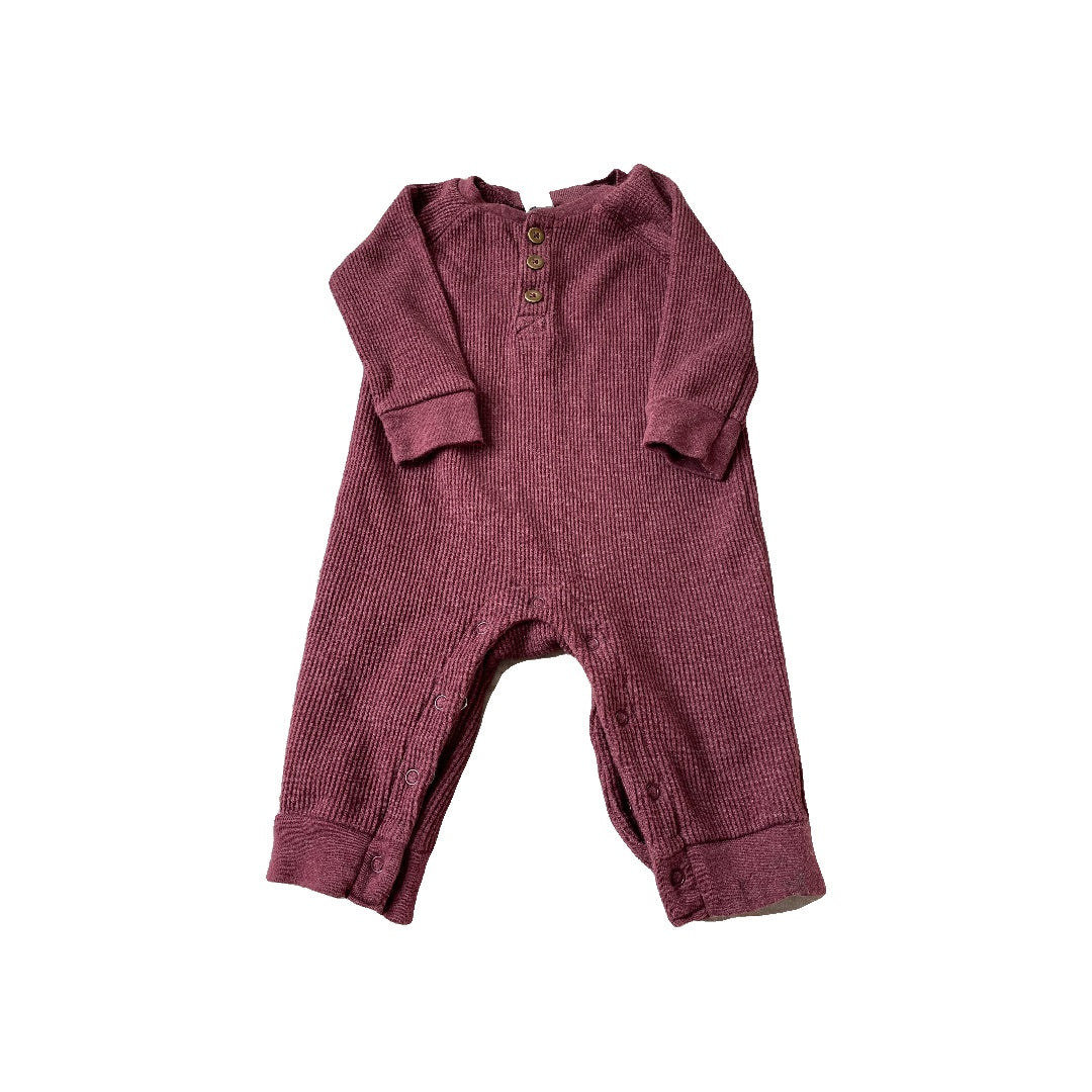 Old Navy Unisex Burgundy Long Sleeve Outfit Size: 3-6 months Burgundy