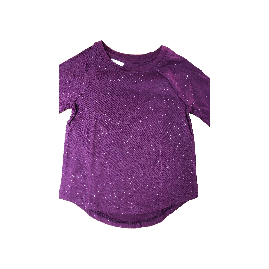 Cat & Jack Girls Burgundy Long Sleeve T-Shirt Size: 4T Burgundy