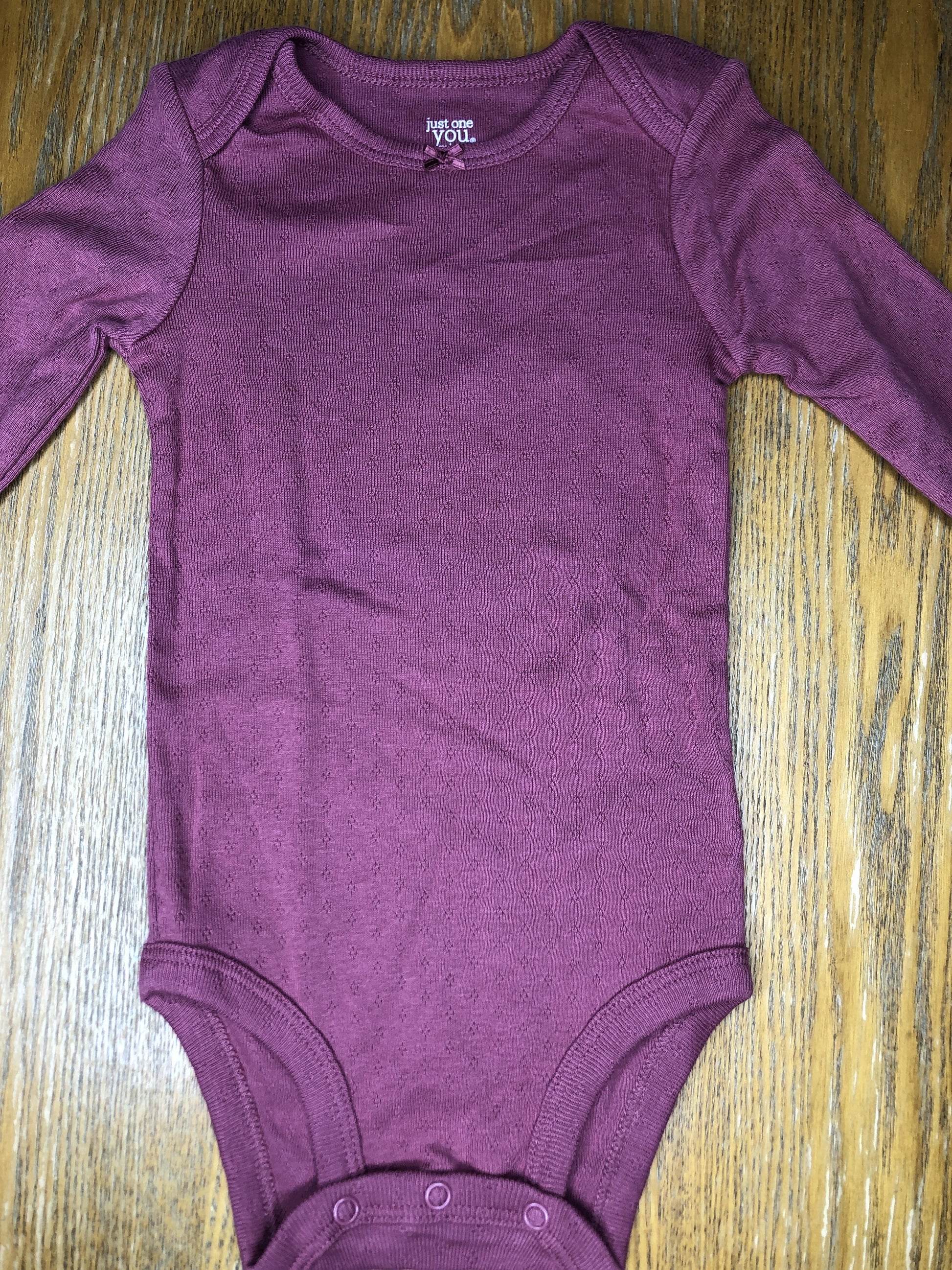 Carters Girls Burgundy Onesie Size: 9 months Burgundy
