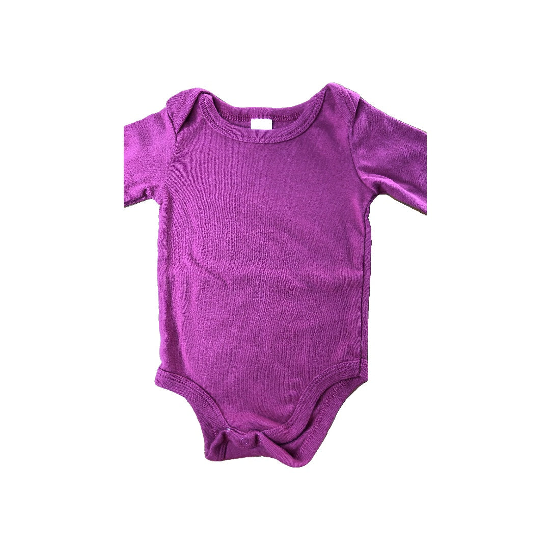 Baby Kiss Girls Burgundy Onesie Size: 3-6 months Burgundy