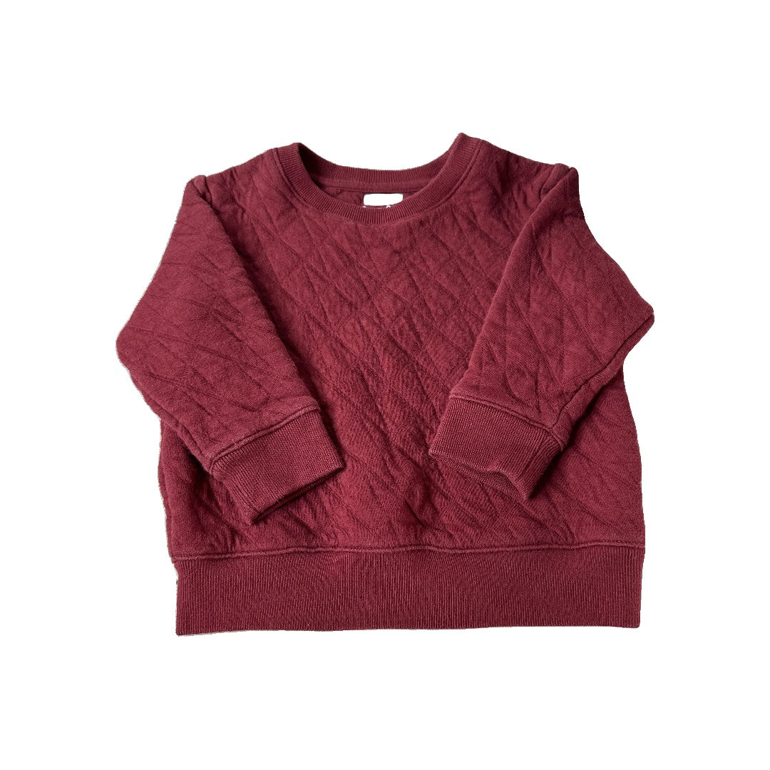 Cat & Jack Unisex Burgundy Sweater Size: 3T Burgundy
