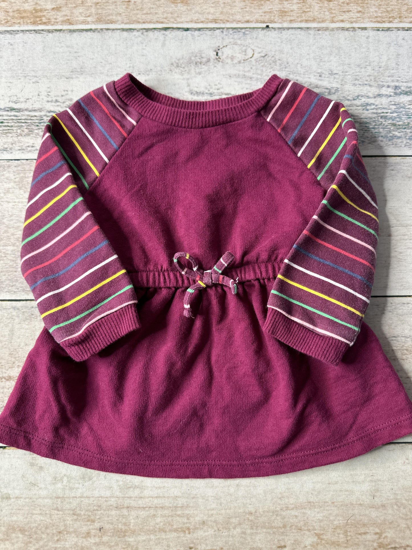 Okie Dokie Girls Burgundy Dress Size: 3-6 months Burgundy