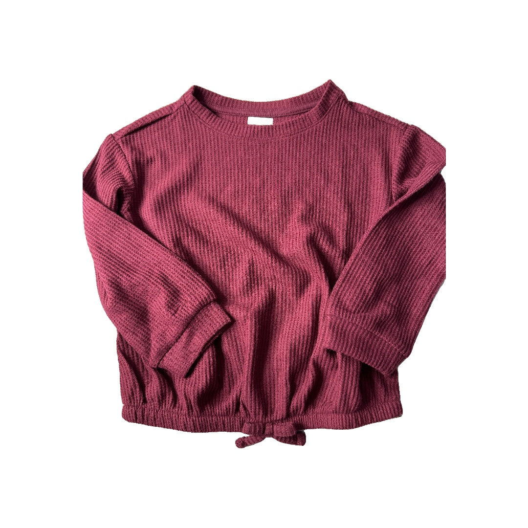 Cat & Jack Girls Burgundy Long Sleeve T-Shirt Size: 5T Burgundy