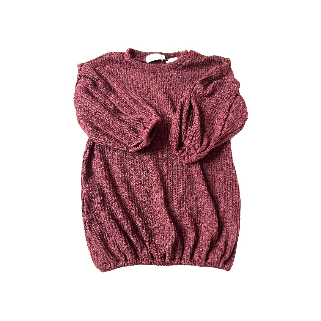 Girls Burgundy Button Down Short Sleeve Size: 2T Burgundy