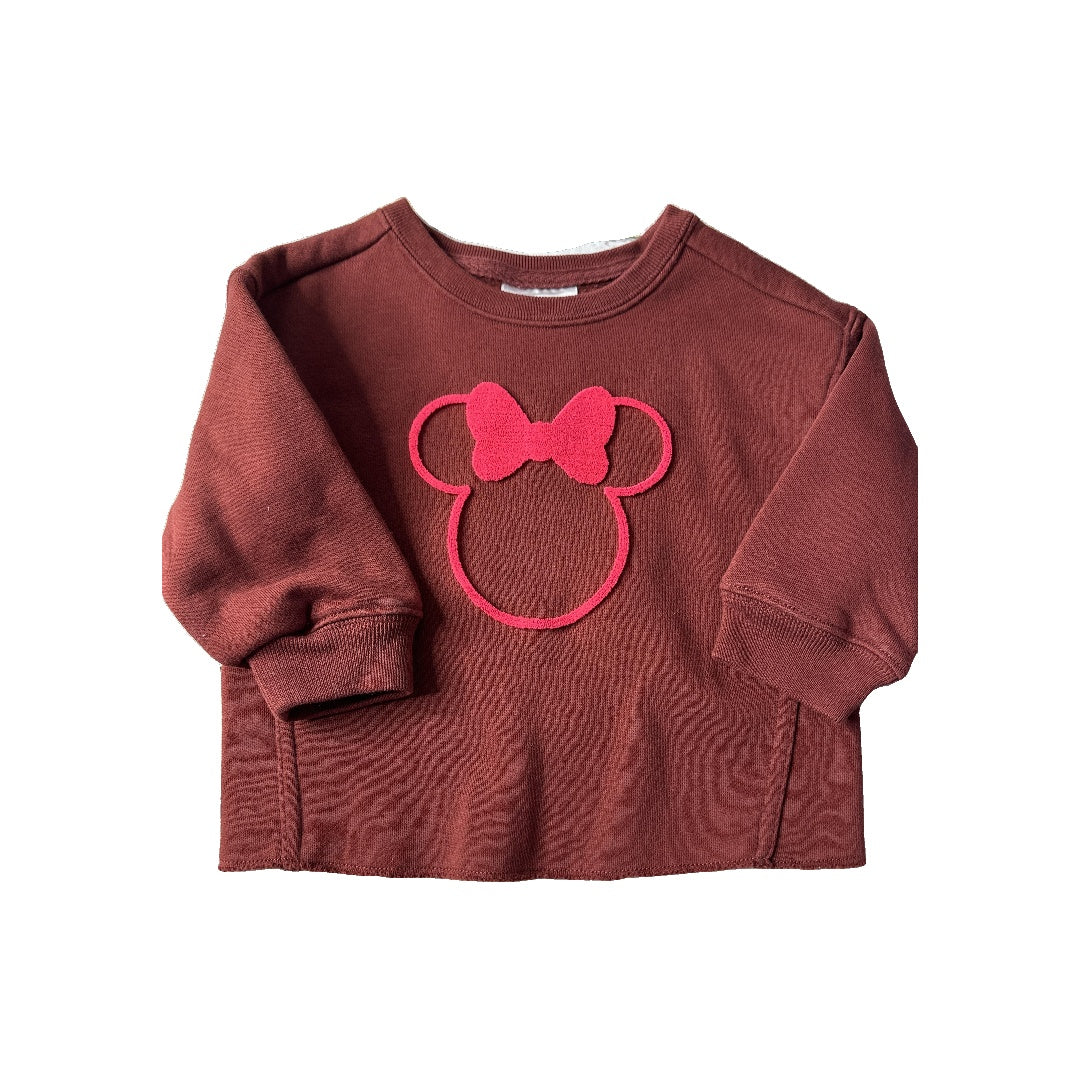 Disney Unisex Burgundy Sweater Size: 12-18 months Burgundy