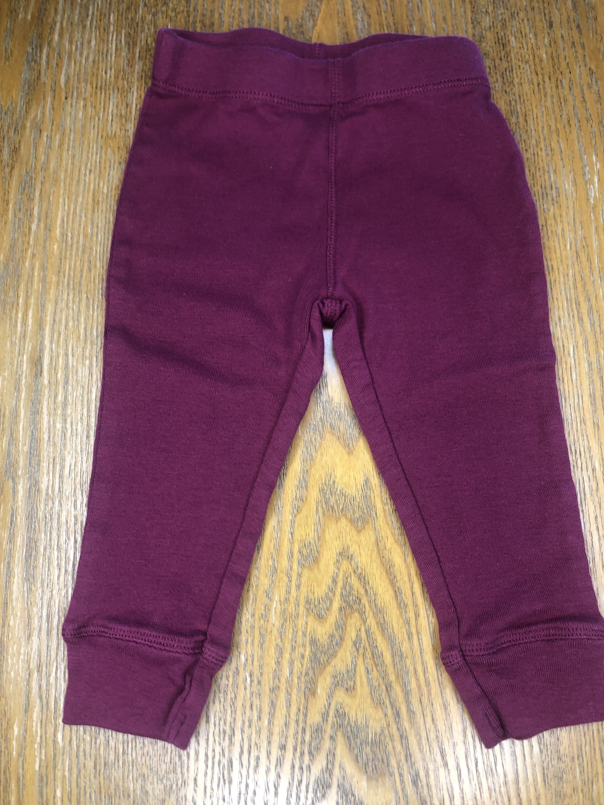 Leveret Unisex Burgundy Pants Size: 9 months Burgundy