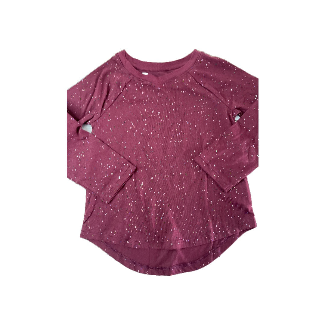 Cat & Jack Girls Burgundy Long Sleeve T-Shirt Size: 3T Burgundy