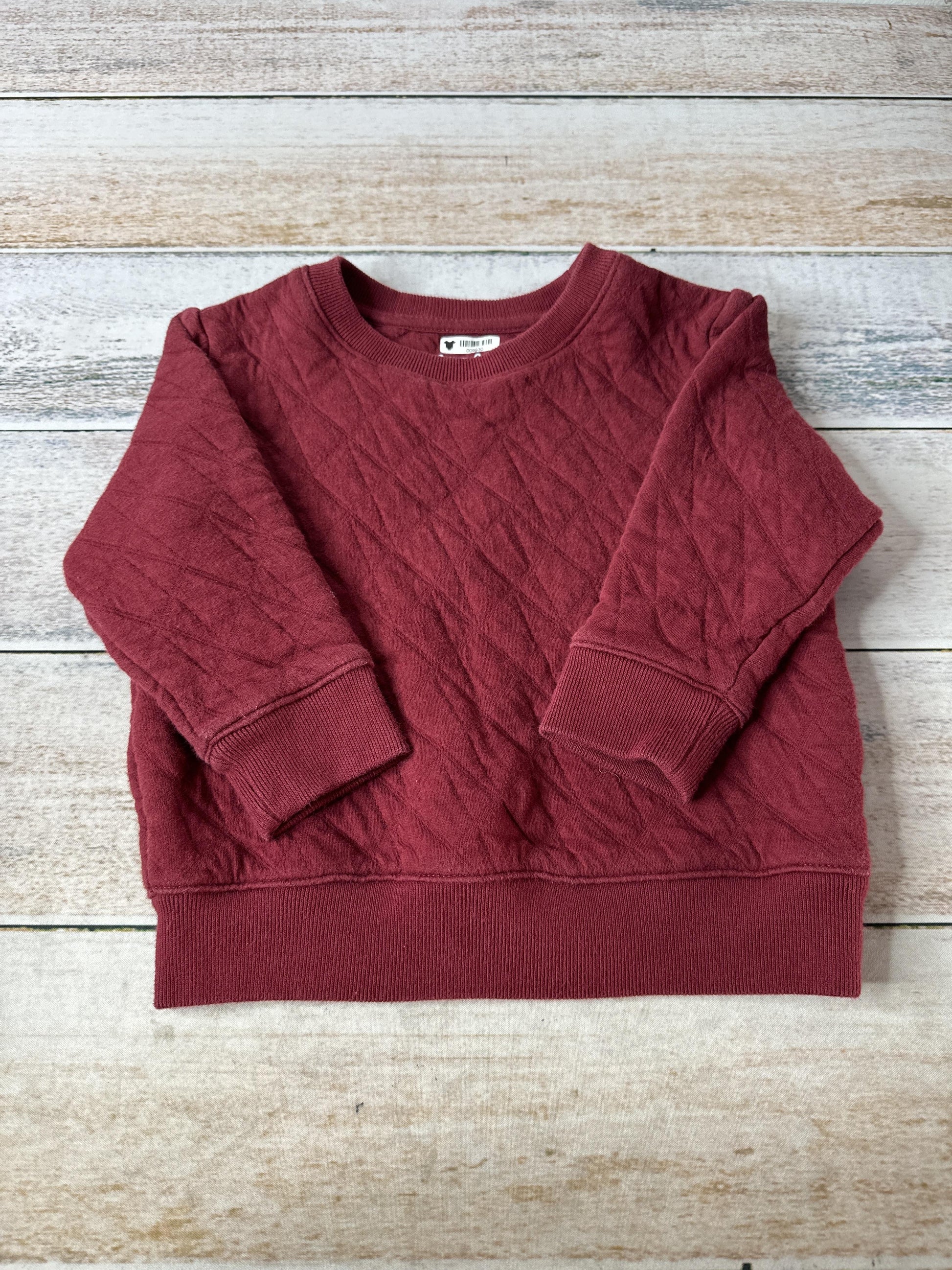 Cat & Jack Unisex Burgundy Sweater Size: 3T Burgundy