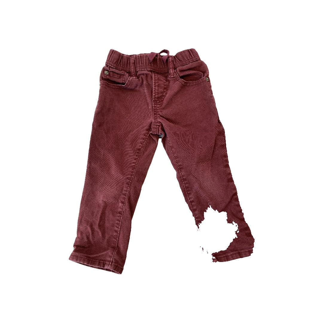 Gap Unisex Burgundy Pants Size: 2T Burgundy