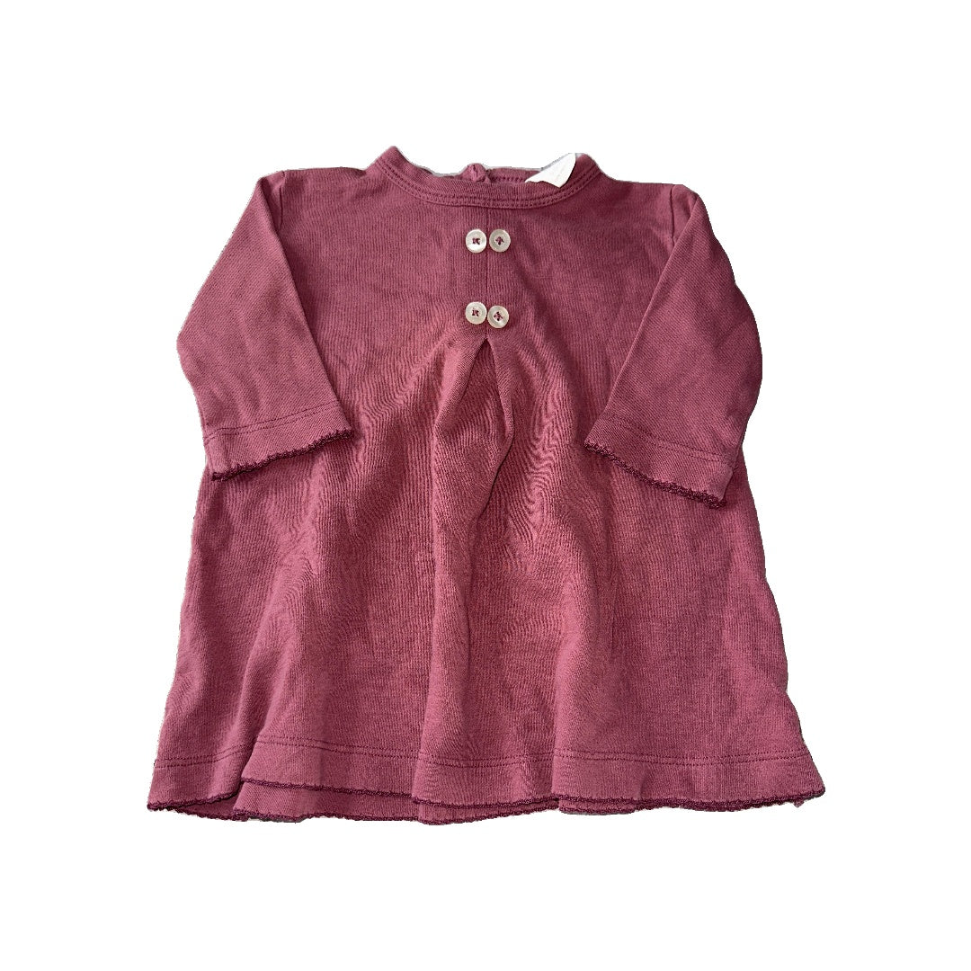Kate Quinn Girls Burgundy Dress Size: 6-12 months Burgundy