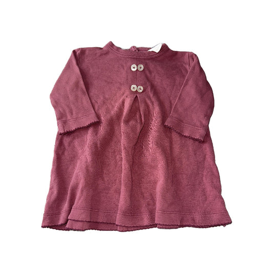 Kate Quinn Girls Burgundy Dress Size: 6-12 months Burgundy
