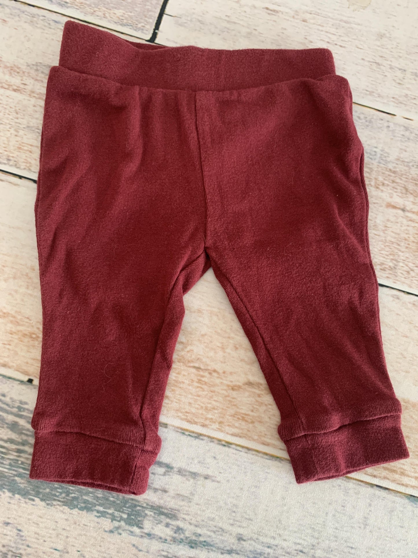 Old Navy Unisex Burgundy Pants Size: 3-6 months Burgundy