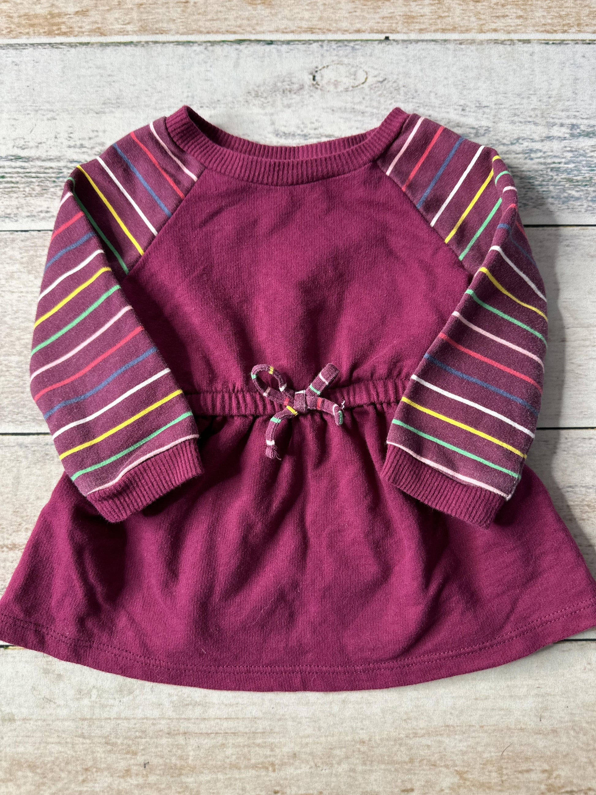 Okie Dokie Girls Burgundy Dress Size: 3-6 months Burgundy
