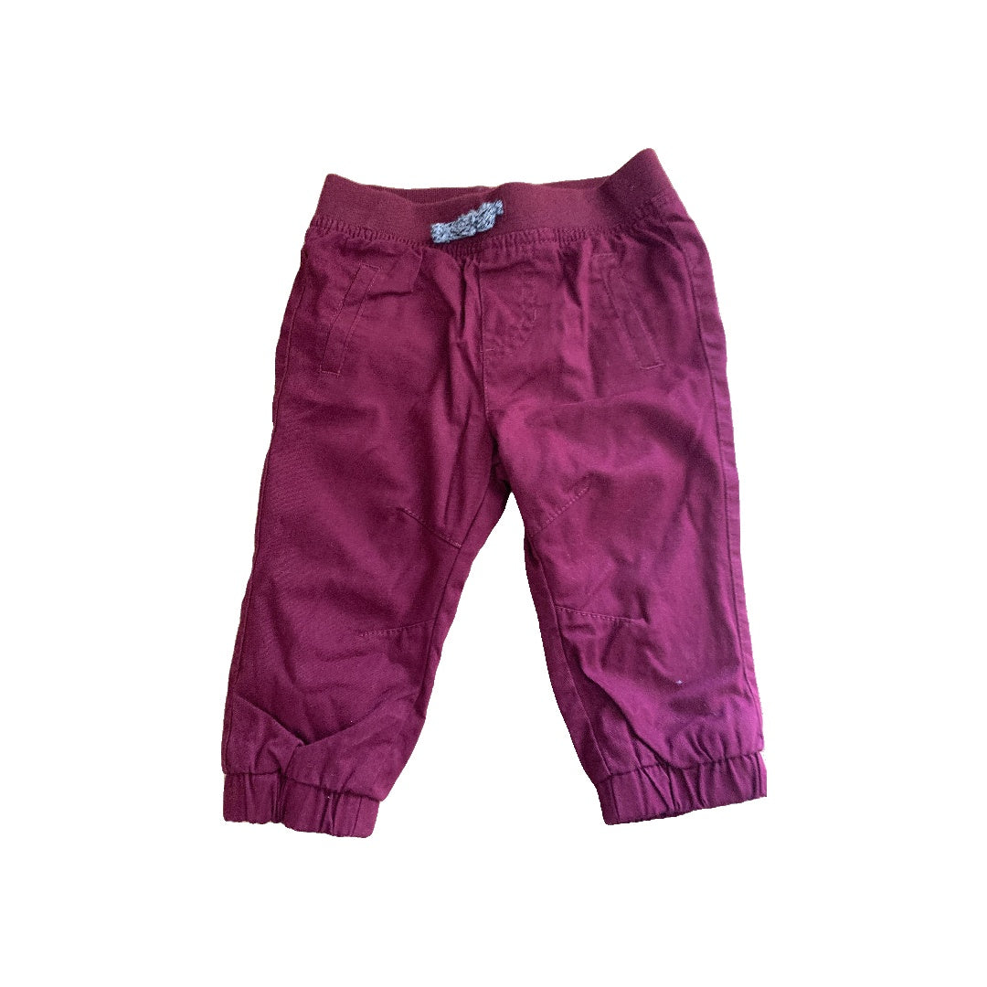 Cat & Jack Boys Burgundy Pants Size: 3-6 months Burgundy