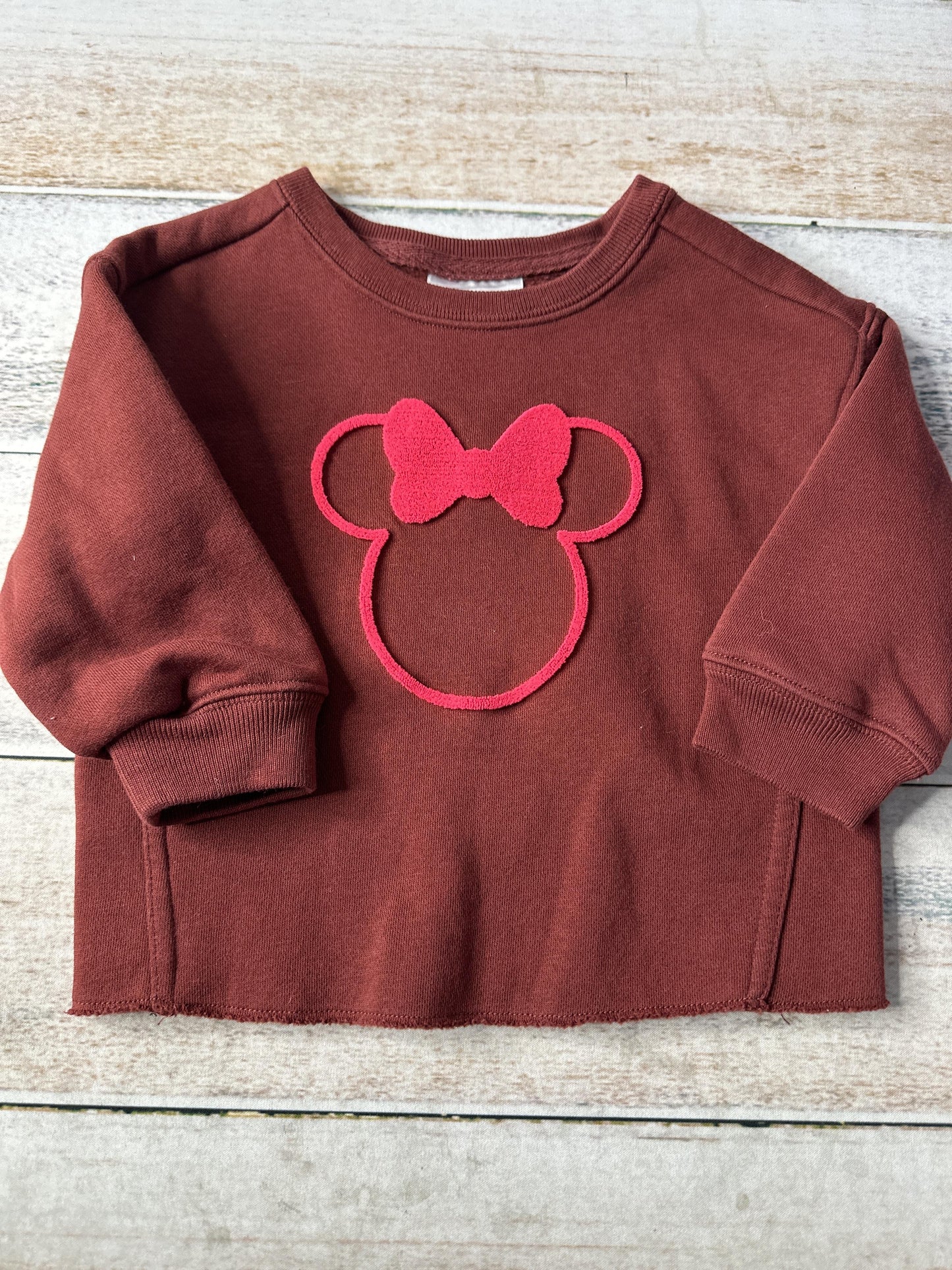 Disney Unisex Burgundy Sweater Size: 12-18 months Burgundy